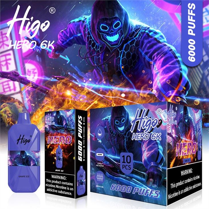 Higo HERO 6K 6000 elektronikus cigaretta eldobható vape