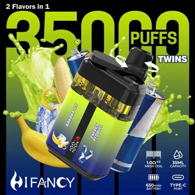 Hifancy ikrek 35000 puffs vape kettős ízek